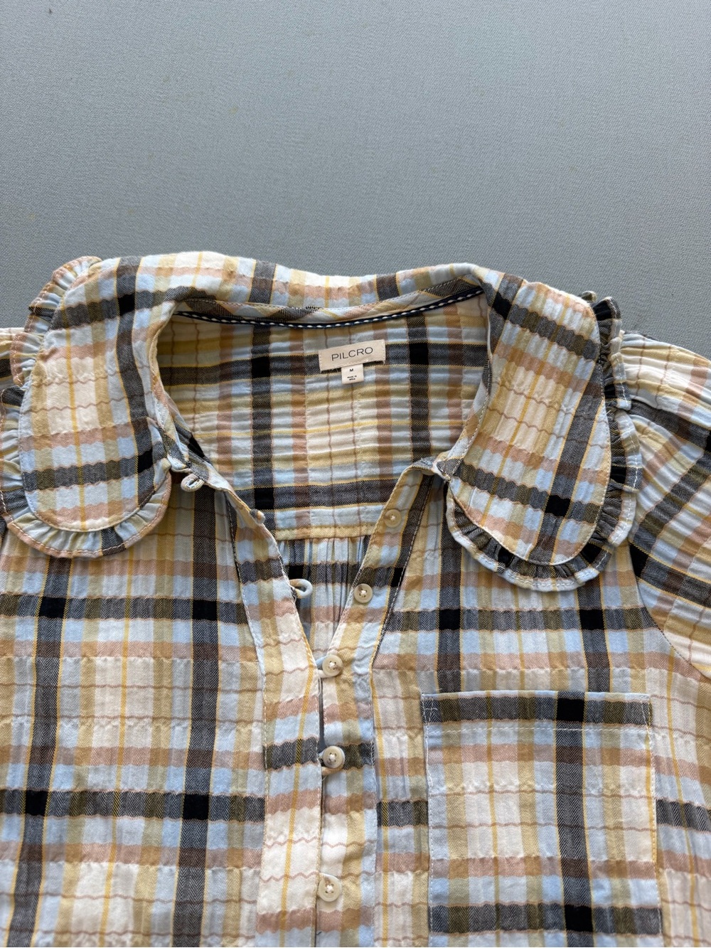 Pilcro Plaid blouse size medium - Picture 2 of 2